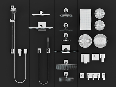 Modern Shower Hardware Shower Tousle model