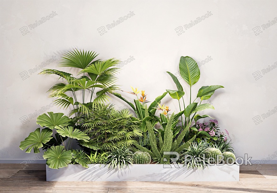 plant green plant flower box shrub flower glasses flower box plant pile model