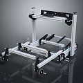 Aluminum Metal Frame Mobile Support Structure With Heavy Duty Wheels And Stabilizers