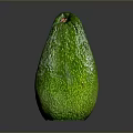 Fresh Green Ripe Avocado With Smooth Skin On Shiny Surface Against Gray Background
