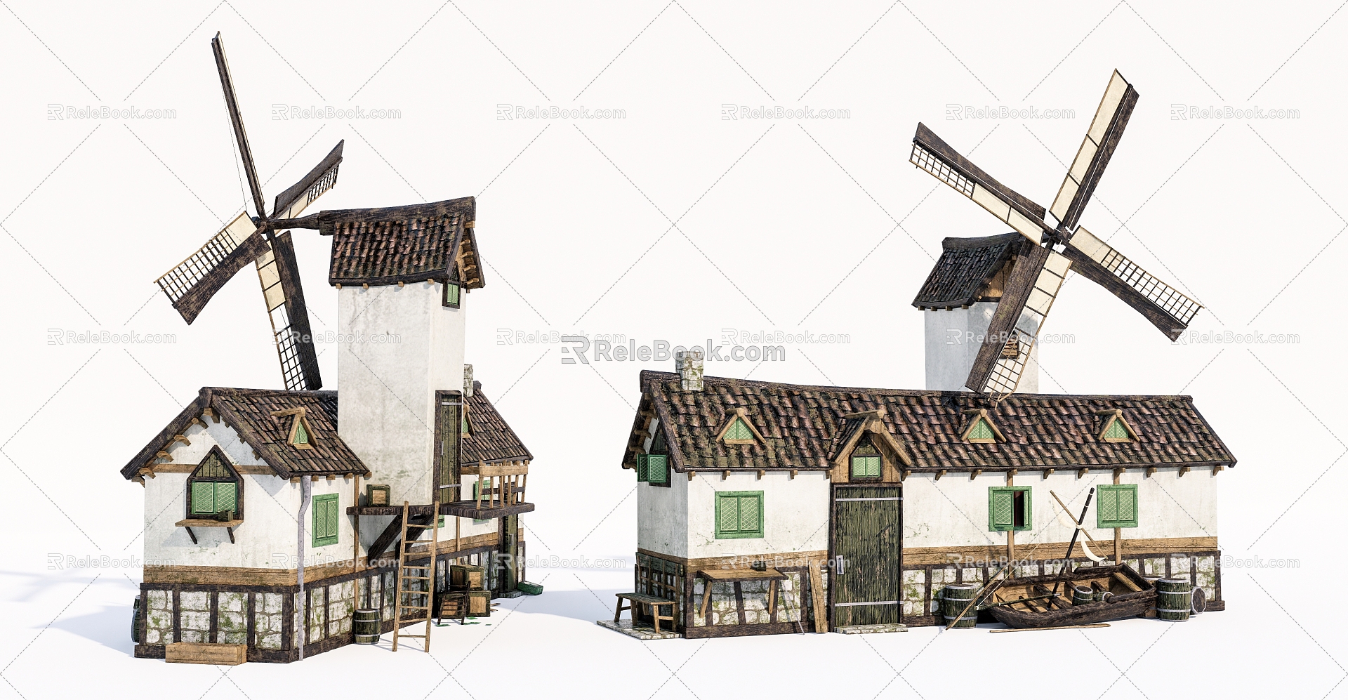 Modern Houses Rural Houses Old Houses 3d model