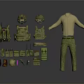 Military Combat Gear Collection Featuring Helmet Body Armor Uniform Pants And Accessories