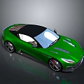 Green Sports Car With Black Roof Sleek Aerodynamic Design And Stylish Alloy Wheels