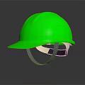 Green Safety Helmet Construction Protective Gear With Adjustable Strap Design