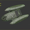 Futuristic Transport Craft With Multi Layered Streamlined Structure And Illuminated Details