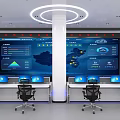 Monitoring console Dispatcher console Command center Monitoring center Function table 3d model
