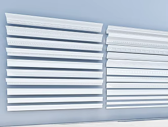 European style plaster line carved plaster carved ceiling line foot wall board line ceiling corner line 3d model