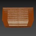 Modern Square Ceiling Light With Layered Stripes And White Finish