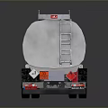 TOTAL Silver Tanker Truck With Red Lettering And Company Logo Design