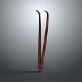 Brown Long Handle Kitchen Tongs Practical Household Cooking Utensil For Food Handling