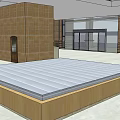 Modern Spacious Sales Office Interior With Large Windows Reception Desk And Seating Area