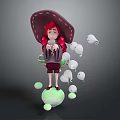 Modern game character wizard sorcerer wizard 3d model