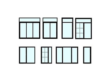 Modern casement window 3d model