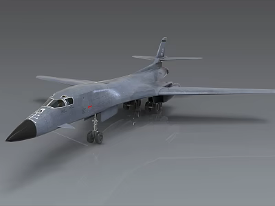 Gray Fighter Jet Military Aircraft Detailed Model With Aerodynamic Design And Landing Gear 3d model