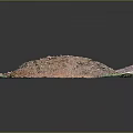 Terrain Model Showing Colorful Surface With Green Vegetation And Brown Soil Features