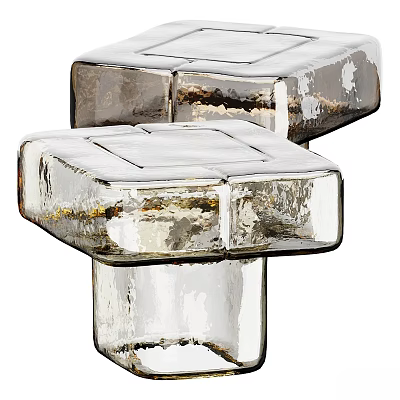 FLUID Minimalist Art Glass Table 3d model