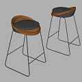 Modern Bar Chair Bar Stool 3d model