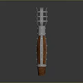 Artistic Decorative Column With Metal Grille And Wooden Riveted Base