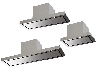 Modern Stainless Steel Range Hoods Kitchen Appliances With Sleek Design For Home 3d model