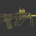 Modern Tan Tactical Rifle With Red Dot Sight Ergonomic Grip And Tactical Rail