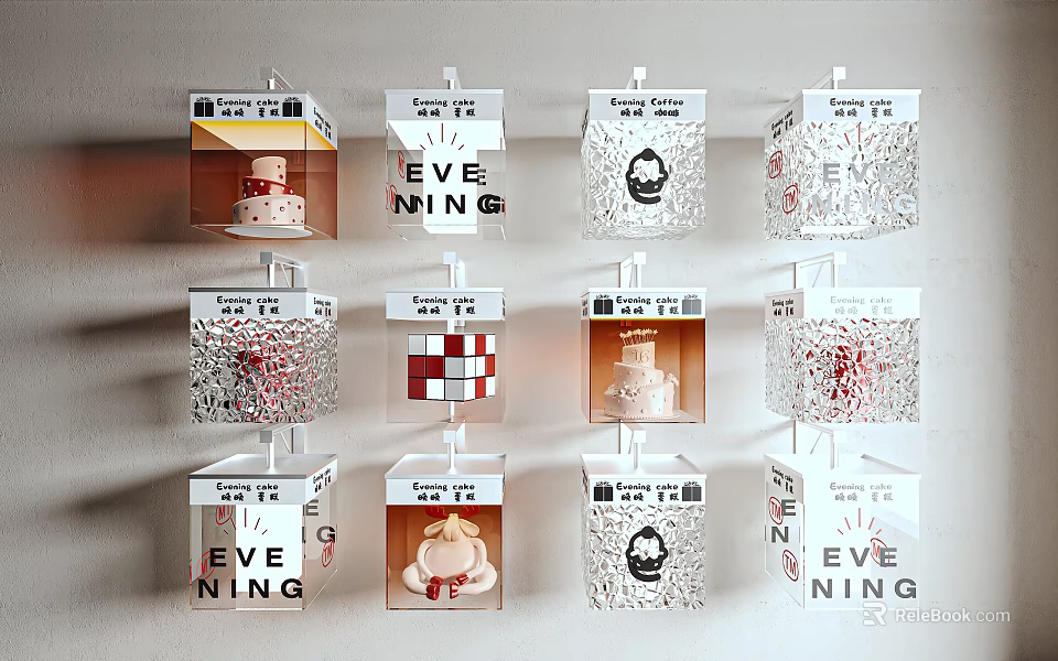 Innovative Road Facilities Design Exhibits With Diverse Patterns And Evening Themes 3d model