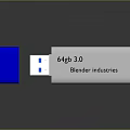 Blender Industries 8GB USB 3.0 Flash Drive With Blue White Design