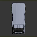 Futuristic Truck With Metallic Finish Six Wheels Sleek Exterior And Open Cargo Bed