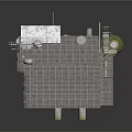 Industrial Platform Structure With Multi Level Platforms Metal Pipes Towers And Storage Vessels