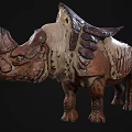 Colorful Decorative Rhinoceros Sculptures With Various Textures And Artistic Designs
