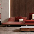 modern multiplayer sofa segno sofa 3d model