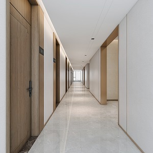 Modern Hotel Aisle 3d model