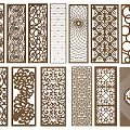 Decorative Room Dividers With Intricate Cutout Patterns And Modern Designs 3d model