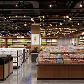 Modern Fruit Store With Fresh Fruits Display Shelves Wooden Metal Counters And Bright Lighting