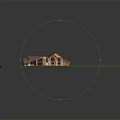 Wooden Single Family House With Multiple Gabled Roofs Green Lawn And Driveway