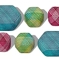 Colorful Woven Ottomans with Vibrant Hues and Intricate Patterns for Home Decor
