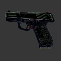 Modern Black Tactical Handgun Firearm With Ergonomic Grip And Sleek Design