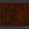 Square Red Wooden Vintage Trunk With Brass Rivets And Decorative Lock