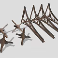 Furniture Metal Support Brackets with Multiple Cross and Triangular Rustic Designs