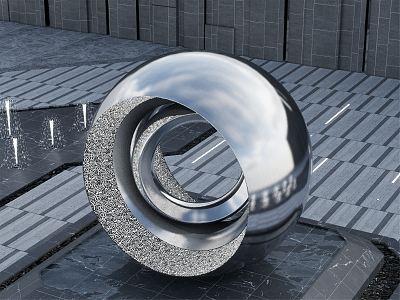 Modern Urban Sculpture 3d model