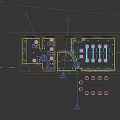 Electronic Evidence Forensic Examination Laboratory Interior With Office Desks Chairs And Reception Counter