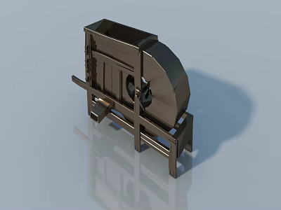 Architectural Metal Swing Door With Sturdy Frame And 3D Model Design 3d model