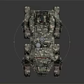 Armored Military Vehicle With Camouflage Exterior Multi Wheel Structure And Roof Mounted Weapon System