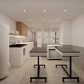Modern Bakery Shop Interior With Pastry Shelves And Display Screen