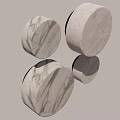 Elegant Marble Textured Round Wall Lamps Set of Three for Modern Interiors