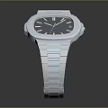 Sleek Silver Watch With Metal Link Bracelet And Modern Oval Dial Design