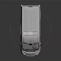 Functional White Utility Van With Roof Mounted Emergency Lights And Practical Design 3d model