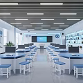 modern experimental classroom 3d model