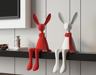 Rabbit Art Sculpture Ornaments Sculpture Ornaments Shaped Sculpture Ornaments 3d model