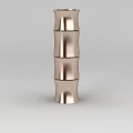 Modern Metallic Storage Locker with Vertical Stacked Compartments and Sleek Design