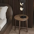 Side table metal side a few round a few small coffee table lamp 3d model